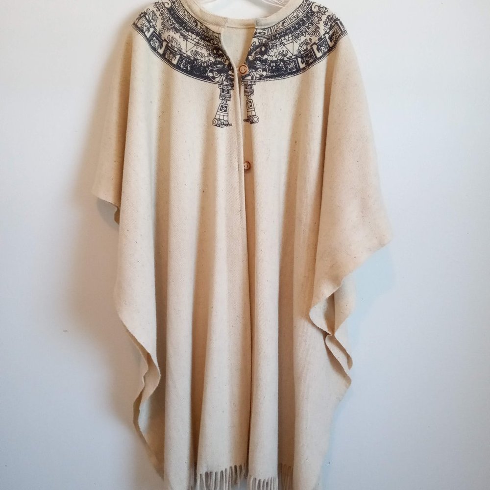 Wool Mexican Poncho